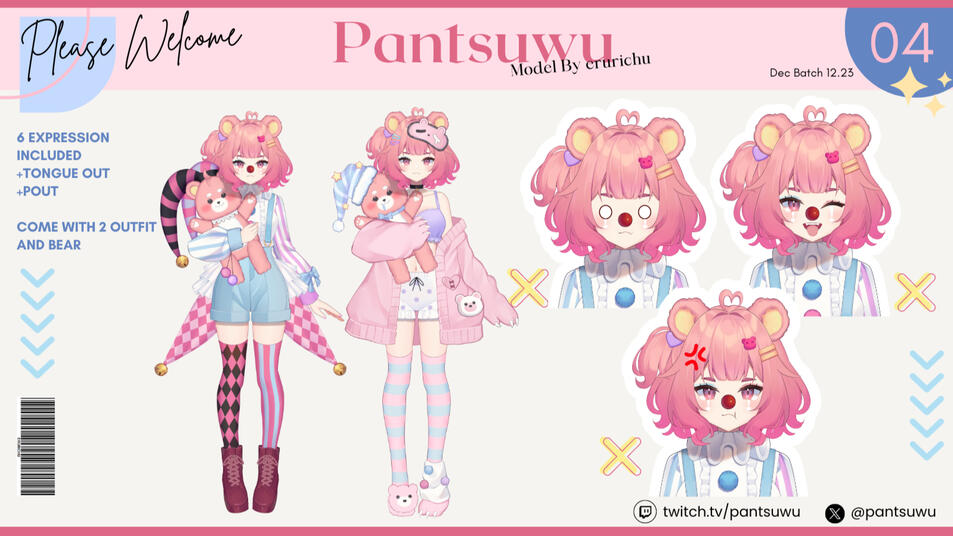 clown/pj model: Erurichu (art), Cuzzjett (rig)